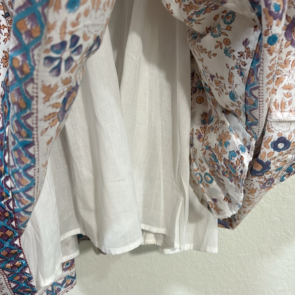 MILLIE WOMENS DAISY TASEL TIE MINI DRESS CREAM FLORAL Sz XL NEW - Picture 9 of 12